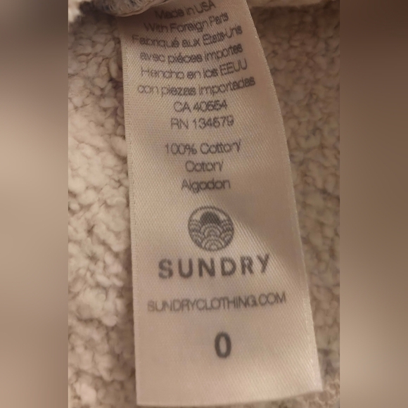 Sundry By "Anthropologie" Cream & Blue Patterned Sweater - Picture 7 of 7